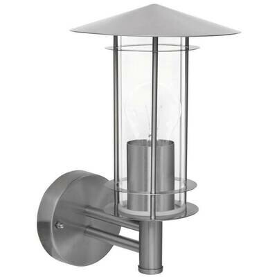 Aussenleuchte Wandleuchte Edelstahl Glas klar IP44 E27 max. 60W EGLO Aussenleuchte Wandleuchte Edelstahl Glas klar IP44 E27 max. 60W EGLO