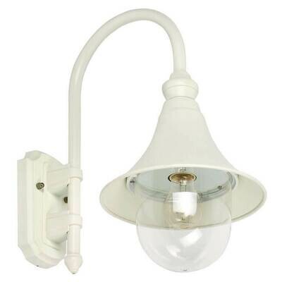 Aussenleuchte Wandleuchte Alu weiss Glas klar IP44 E27 max. 100W LANDA Aussenleuchte Wandleuchte Alu weiss Glas klar IP44 E27 max. 100W LANDA
