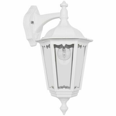 Aussenleuchte Wandleuchte Wandlampe hängend weiss 1x E27 max. 75W LANDA Aussenleuchte Wandleuchte Wandlampe hängend weiss 1x E27 max. 75W LANDA