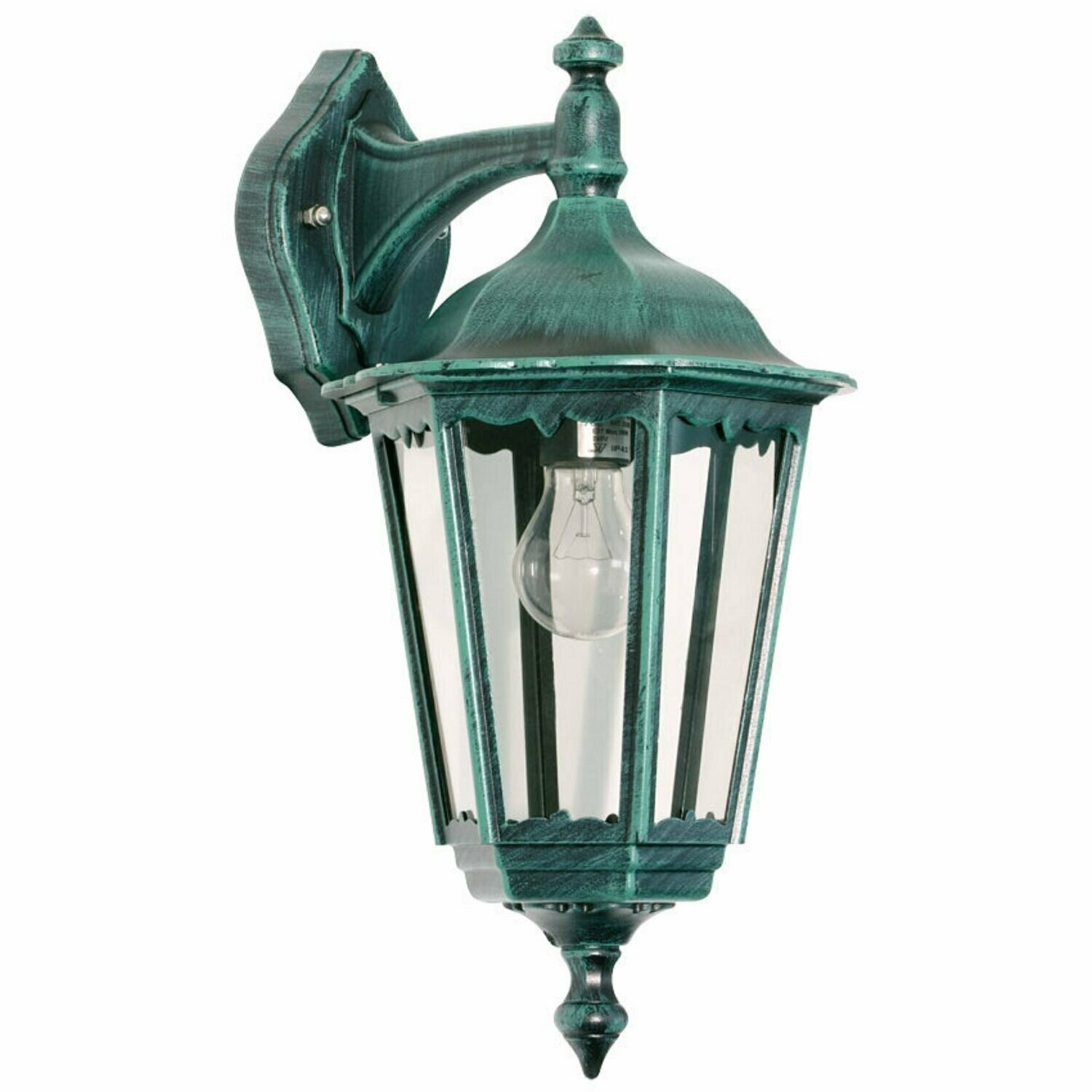 Aussenleuchte Wandleuchte Aussenlampe hängend grün 1x E27 max. 100W  LANDA