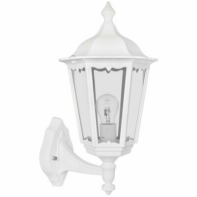 Aussenleuchte Wandleuchte Wandlampe stehend weiss E27 max.75W LANDA Aussenlampe