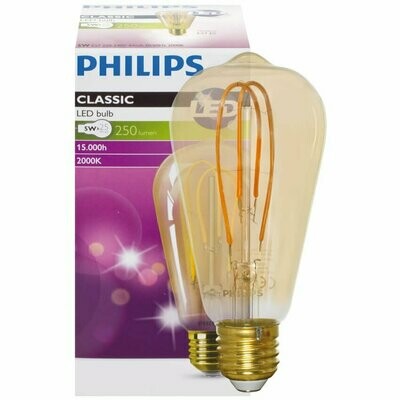 LED Filament Lampe Edison Form gold Vintage E27 5W 250 lm 2000K PHILIPS