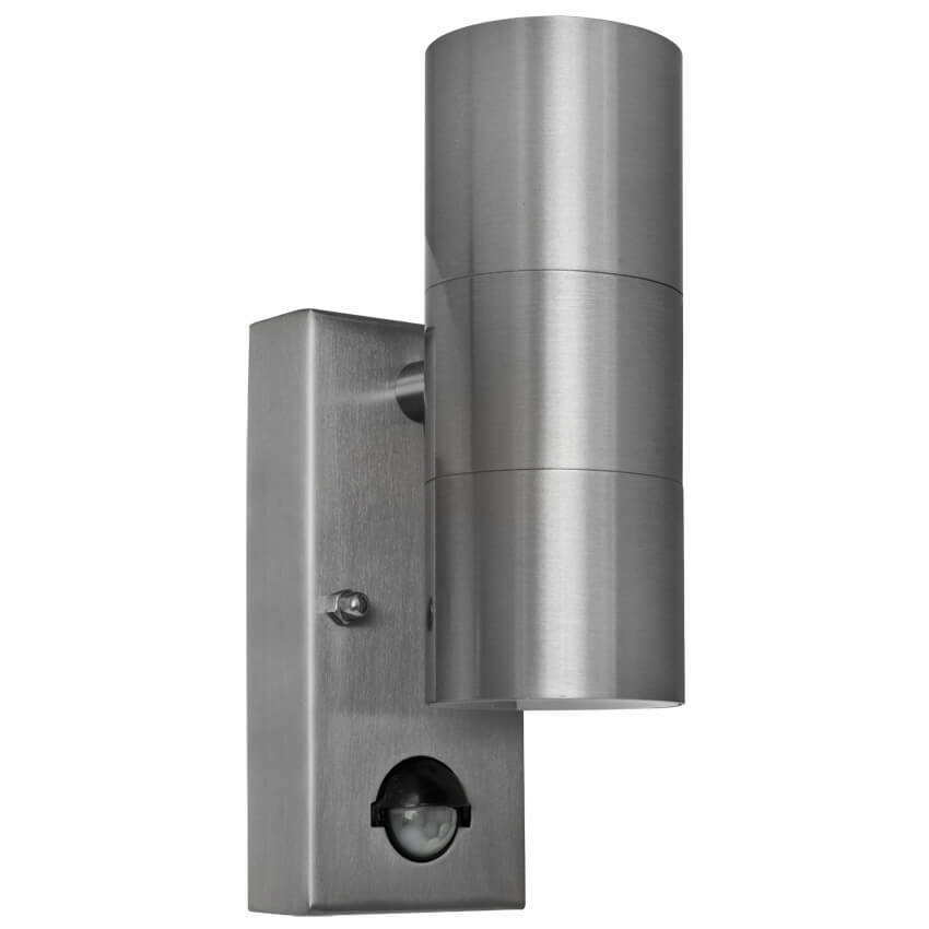 LED Aussenleuchte Wandleuchte Bewegungsmelder Edelstahl IP44 10W 840lm GLOBO