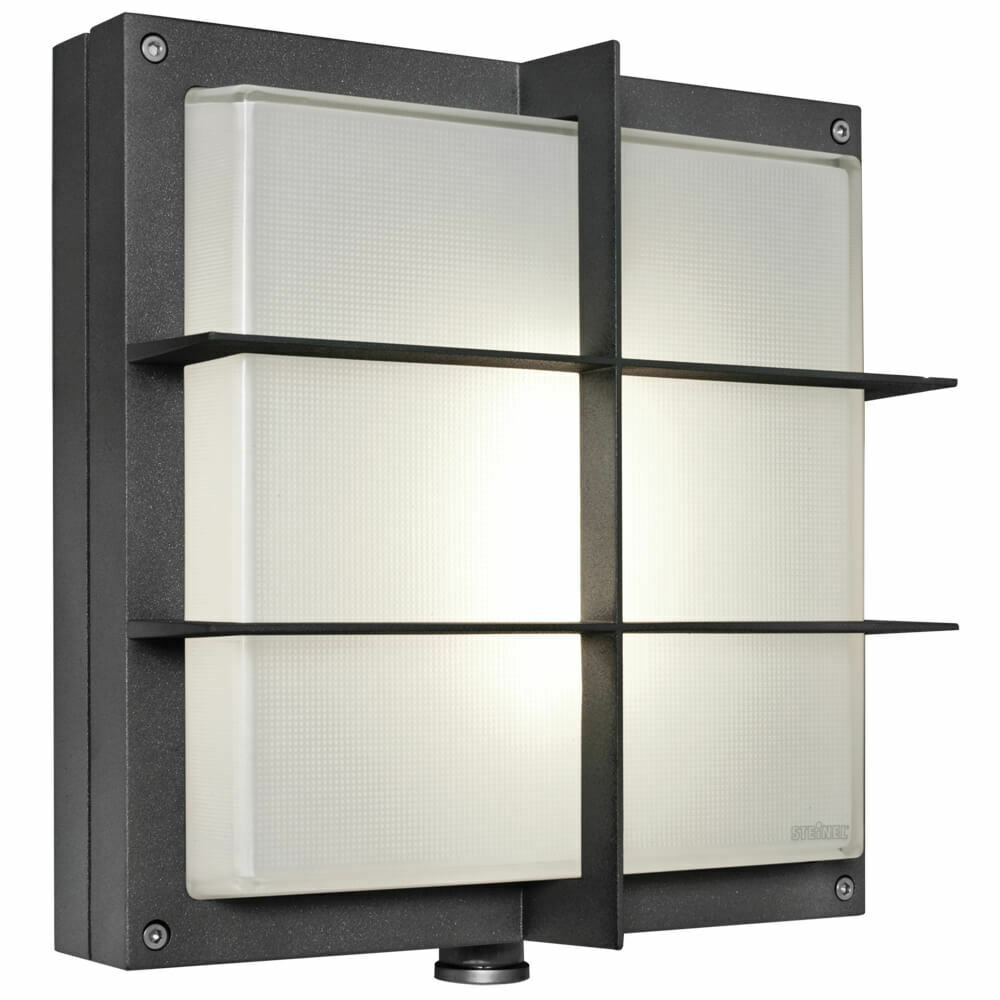 LED Aussenleuchte Wandleuchte Bewegungsmelder Alu anthrazit IP44 9W 753lm STEINEL