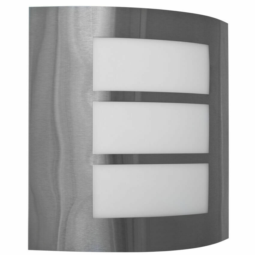 Aussenleuchte Aussenwandleuchte Edelstahl Kunststoff weiss IP44 max.60W EGLO