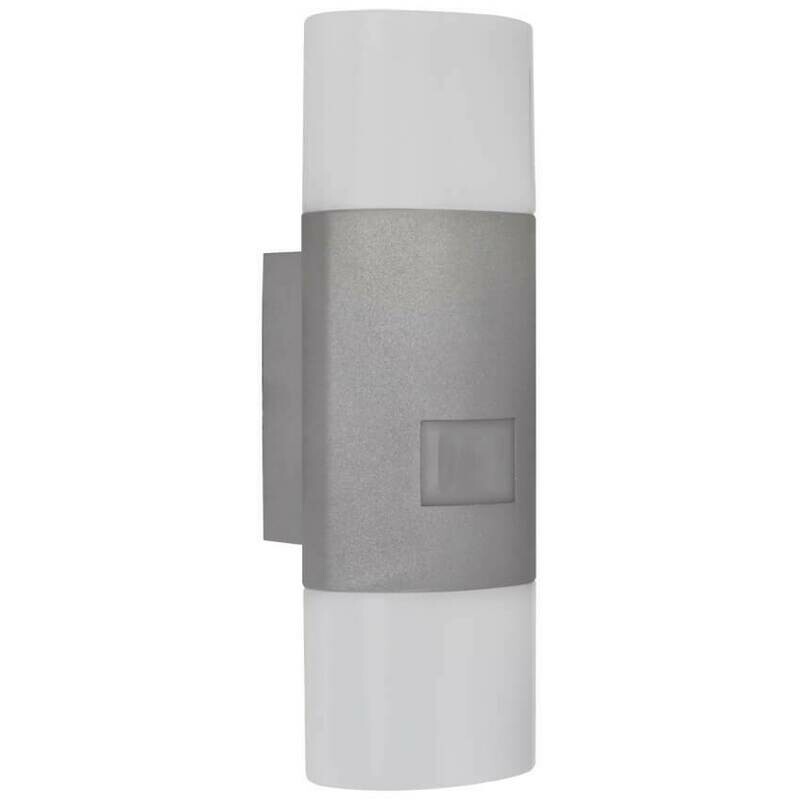 LED Aussenleuchte Wandleuchte Bewegungsmelder Alu silber IP44 11W755lm STEINEL