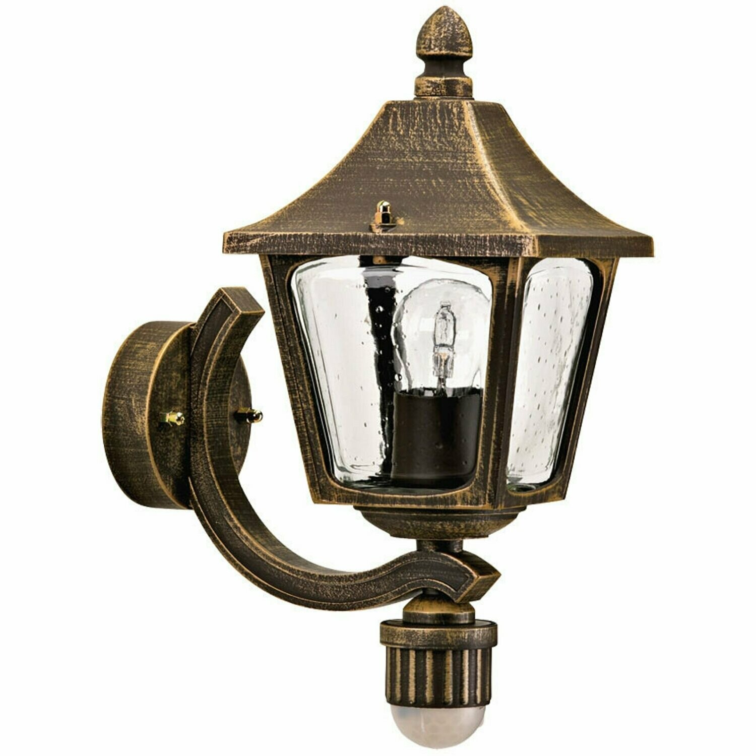 Aussenleuchte Wandleuchte bronzefarben Bewegungsmelder Landhausstil IP44  Albert