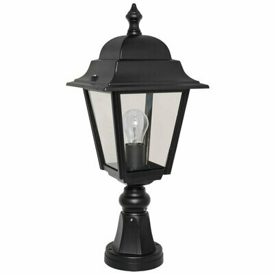Aussenleuchte Sockelleuchte Aussenlampe Laterne Aluminium schwarz 1x E27 max. 100W LANDA Aussenleuchte Sockelleuchte Aussenlampe Laterne Aluminium schwarz 1x E27 max. 100W LANDA