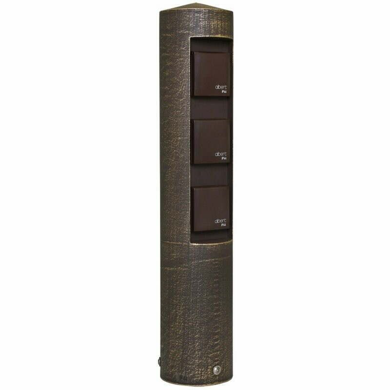 Steckdosensäule Energiesäule Aluminiumguss braun messingfarben 3 Steckdosen Alu IP44 Albert Steckdosensäule Energiesäule Aluminiumguss braun messingfarben 3 Steckdosen Alu IP44 Albert