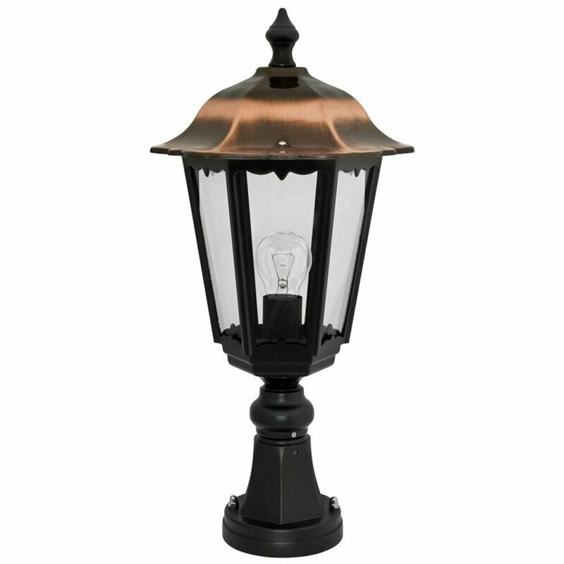 Aussenleuchte Aussen Sockelleuchte Kupfer IP43 1x E27 max. 75W Höhe 55 cm LANDA Aussenleuchte Aussen Sockelleuchte Kupfer IP43 1x E27 max. 75W Höhe 55 cm LANDA