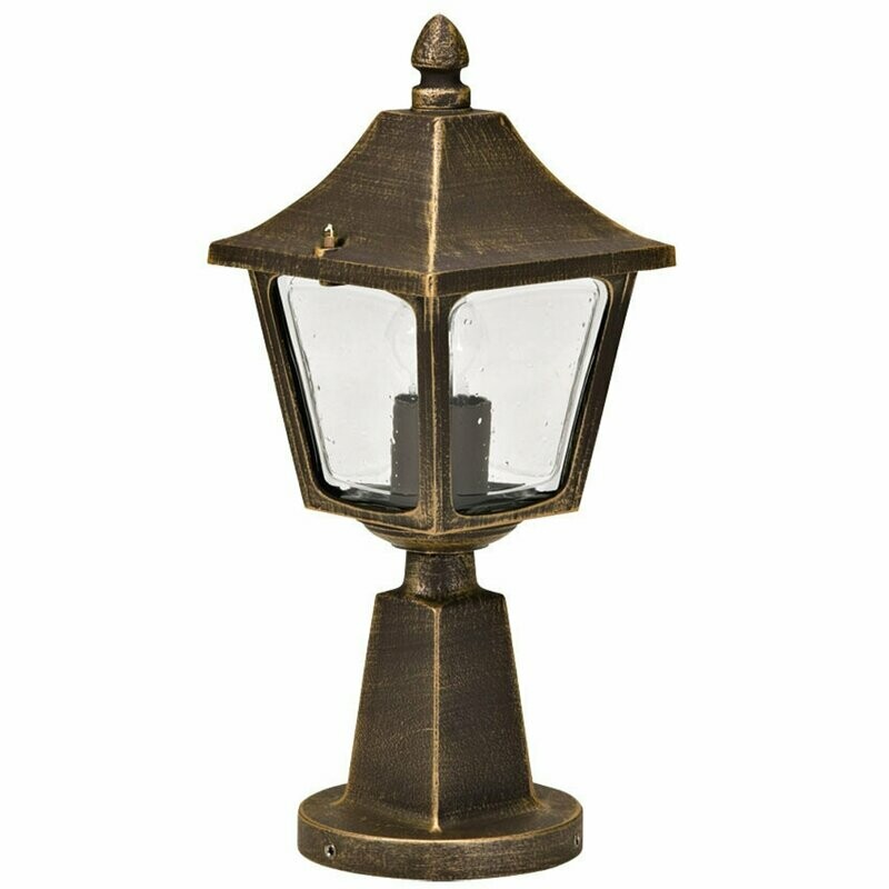 Aussenleuchte Aussen Sockelleuchte Laterne Landhausstil bronzefarben IP44 max. 75W Albert Aussenleuchte Aussen Sockelleuchte Laterne Landhausstil bronzefarben IP44 max. 75W Albert