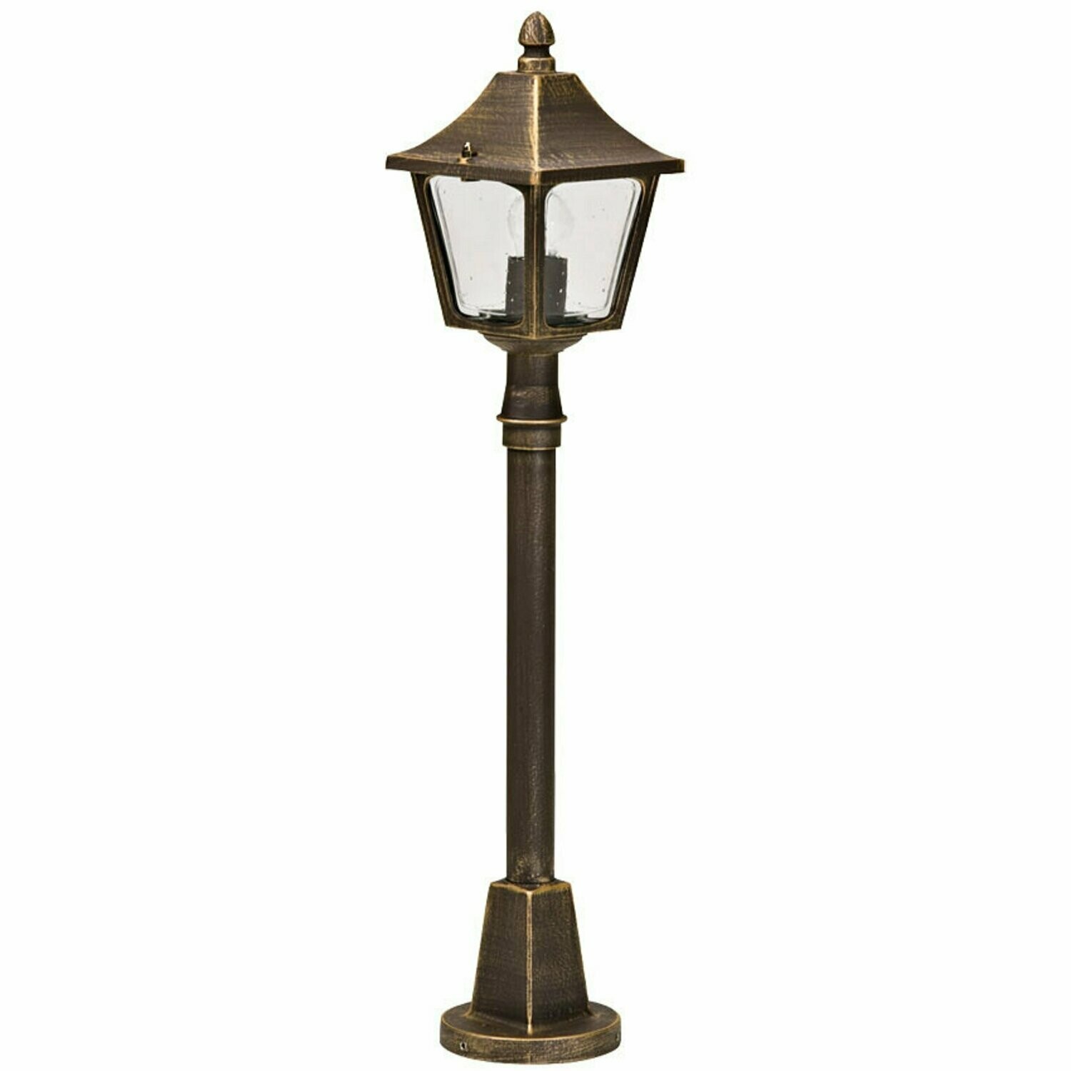 Aussenleuchte Aussen Pollerleuchte Laterne Landhausstil bronzefarben Höhe 85 cm IP44 Albert