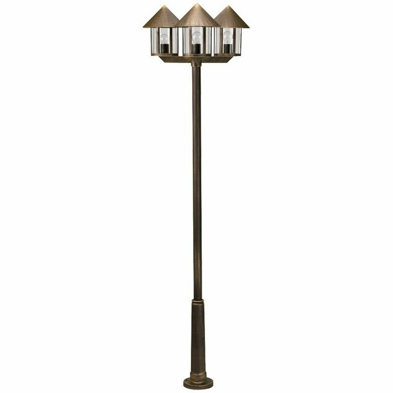 Aussenleuchte Ausenstandleuchte Laterne dreiflammig Landhausstil Höhe 220 cm IP44 3x E27 Albert Aussenleuchte Ausenstandleuchte Laterne dreiflammig Landhausstil Höhe 220 cm IP44 3x E27 Albert