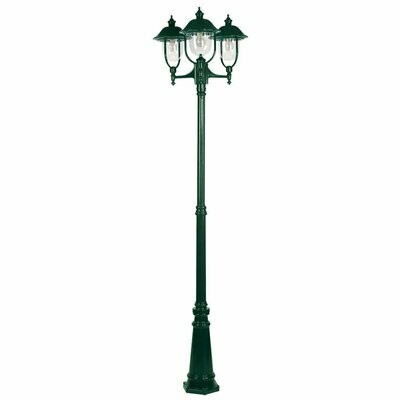 Aussenleuchte Standleuchte Laterne dreiflammig grün Höhe 250cm 3x E27 max. 100W IP43 LANDA Aussenleuchte Standleuchte Laterne dreiflammig grün Höhe 250cm 3x E27 max. 100W IP43 LANDA