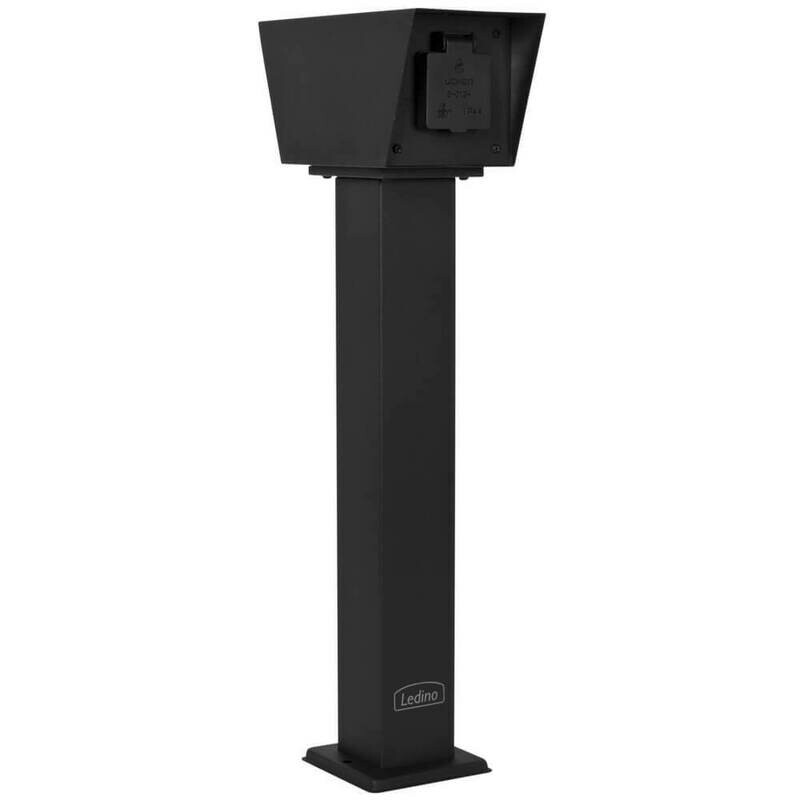 Steckdosensäule CONNECT IP44 Edelstahl schwarz 2 Steckdosen Steckdosenverteiler Steckdosensäule CONNECT IP44 Edelstahl schwarz 2 Steckdosen Steckdosenverteiler