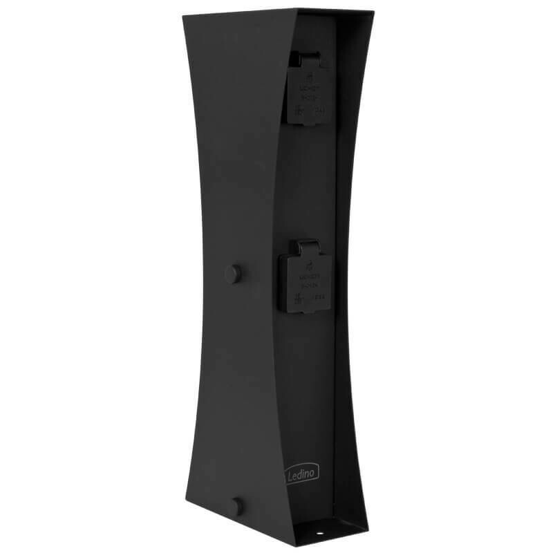 Steckdosensäule CONNECT IP44 Edelstahl schwarz 4 Steckdosen Steckdosenverteiler Steckdosensäule CONNECT IP44 Edelstahl schwarz 4 Steckdosen Steckdosenverteiler