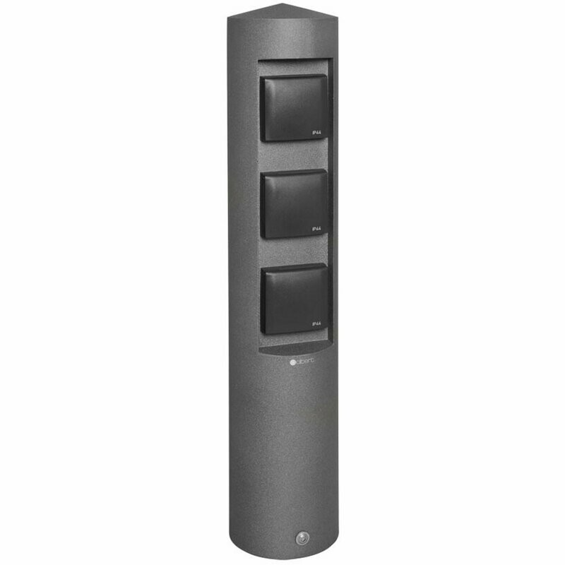 Steckdosensäule Energiesäule Aluminiumguss 3 Steckdosen Alu IP44 Albert Steckdosensäule Energiesäule Aluminiumguss 3 Steckdosen Alu IP44 Albert