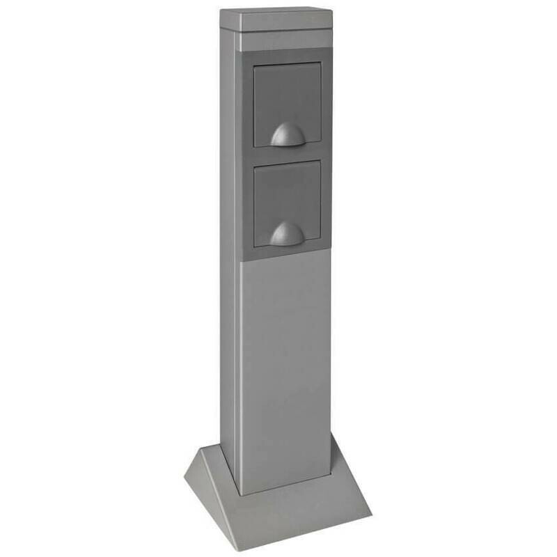Steckdosensäule Energiesäule IP44 Aluminium 2 Steckdosen REV Steckdosensäule Energiesäule IP44 Aluminium 2 Steckdosen REV