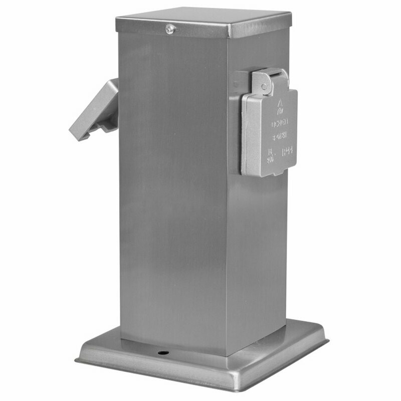 Steckdosensäule Energiesäule IP44 Edelstahl 2 Steckdosen 230V max. 3500W LEDINO Steckdosensäule Energiesäule IP44 Edelstahl 2 Steckdosen 230V max. 3500W LEDINO