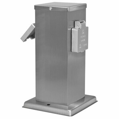 Steckdosensäule Energiesäule IP44 Edelstahl 2 Steckdosen 230V max. 3500W LEDINO Steckdosensäule Energiesäule IP44 Edelstahl 2 Steckdosen 230V max. 3500W LEDINO