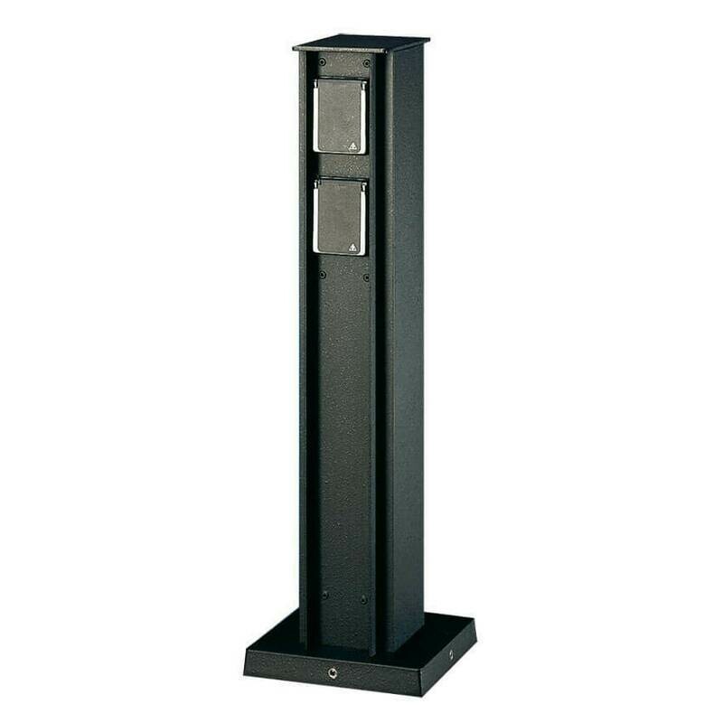 Steckdosensäule Steckdosenverteiler schwarz 4 Steckdosen IP44 Albert Steckdosensäule Steckdosenverteiler schwarz 4 Steckdosen IP44 Albert