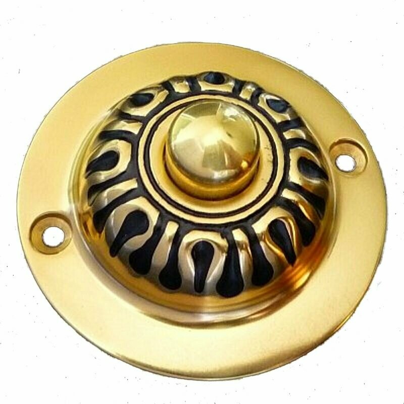 Klingel Klingeltaster Klingelknopf rund AP Aufputz Messing Klingel Klingeltaster Klingelknopf rund AP Aufputz Messing