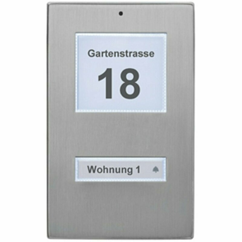 Klingel Klingeltaster Edelstahl AP Aufputz 1 fach 1 Familie LED beleuchtet mit Dämmerungssensor m-e Klingel Klingeltaster Edelstahl AP Aufputz 1 fach 1 Familie LED beleuchtet mit Dämmerungssensor m-e