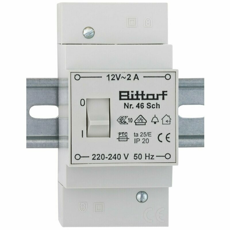 Klingeltrafo Reiheneinbau 12V 2A mit Schalter Bittorf Klingeltrafo Reiheneinbau 12V 2A mit Schalter Bittorf