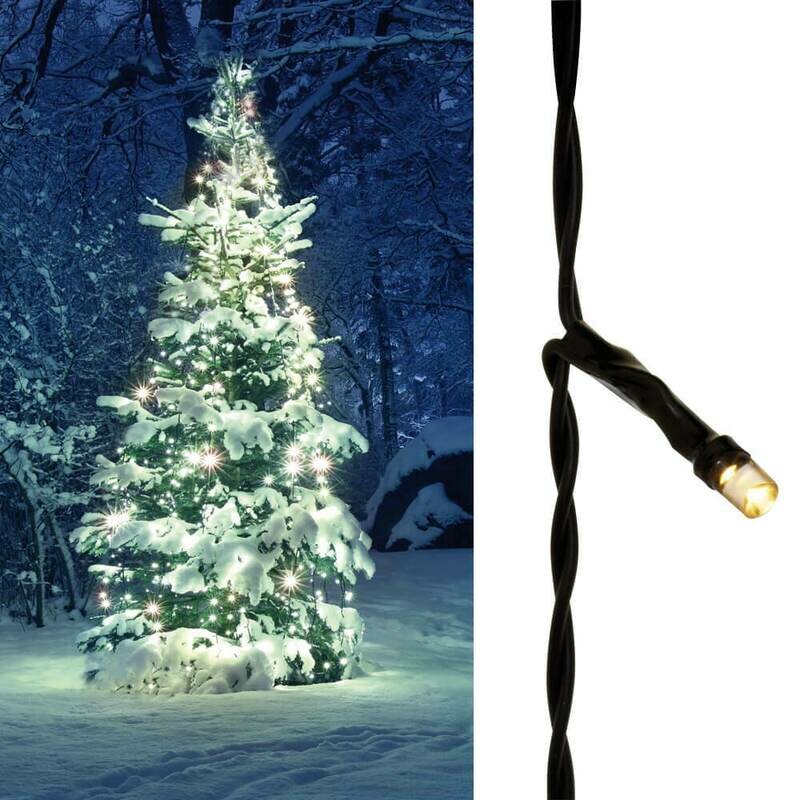 LED-Lichterkette Aussen für Weihnachtsbaum 192 warmweisse LEDs 6 Stränge 200cm