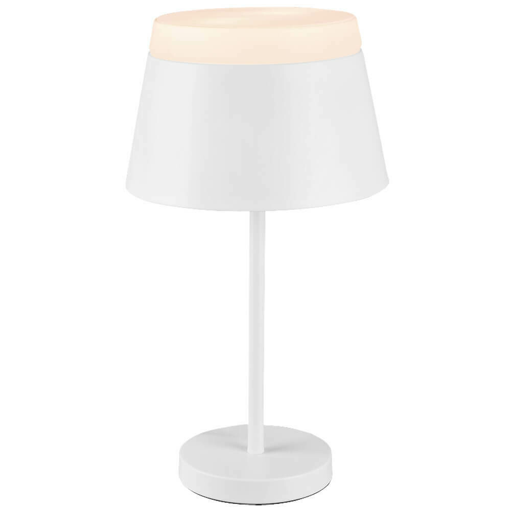 Tischleuchte Tischlampe BARONESS Metall weiss Kunststoff opal 2x E14 max. 15W  TRIO