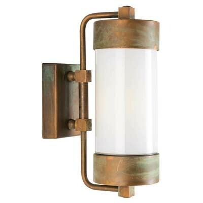 Aussenwandleuchte Wandlampe Altmessing patiniert Messing Glas opal MORETTI LUCE Aussenwandleuchte Wandlampe Altmessing patiniert Messing Glas opal MORETTI LUCE