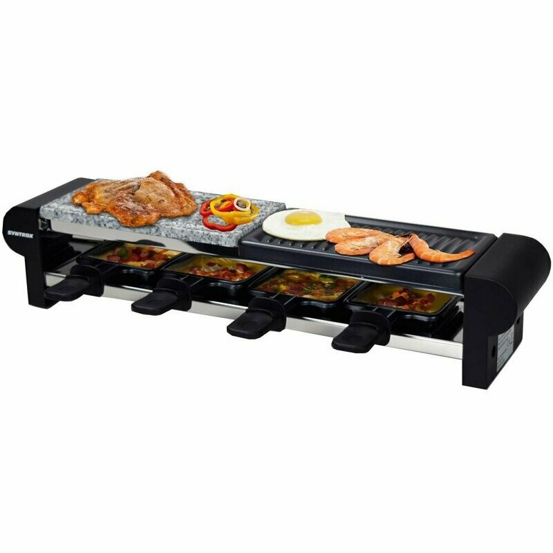 Edelstahl Design Raclette Thurgau Grillplatte und Heissem Stein für 4 Personen Edelstahl Design Raclette Thurgau Grillplatte und Heissem Stein für 4 Personen