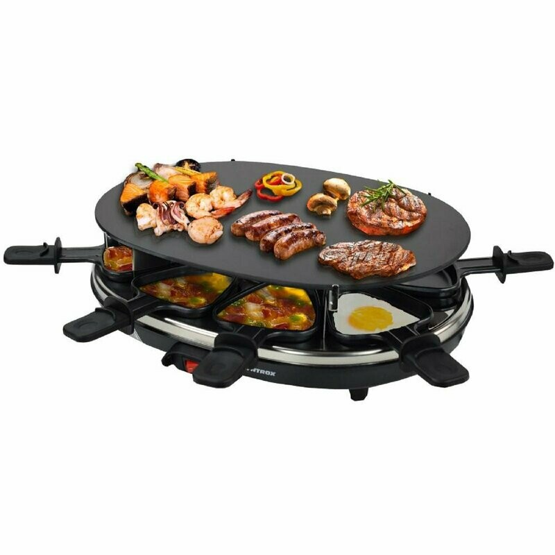 Raclette Chur mit ovaler Glas-Keramik Grillplatte für 8 Personen Raclette Chur mit ovaler Glas-Keramik Grillplatte für 8 Personen