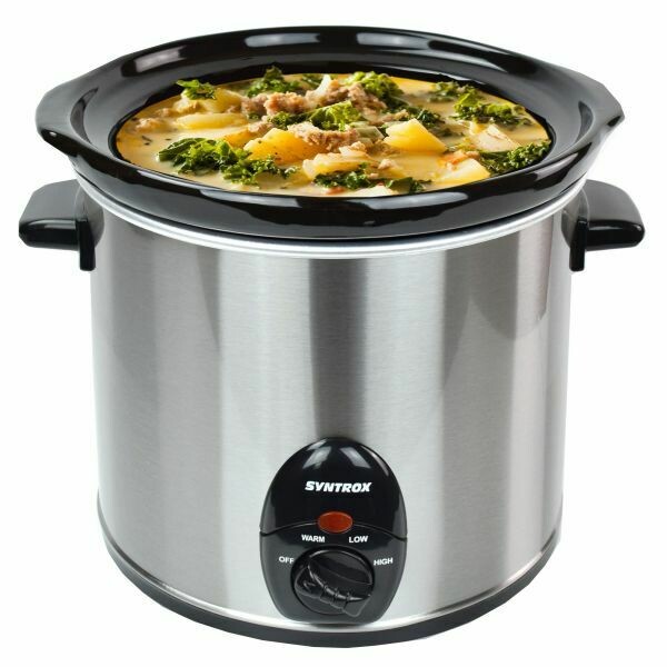 3,0 Liter Edelstahl Slow Cooker mit Warmhaltefunktion 3,0 Liter Edelstahl Slow Cooker mit Warmhaltefunktion