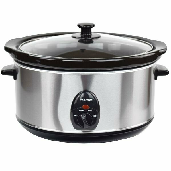 4,5 Liter Edelstahl Slow Cooker mit Warmhaltefunktion