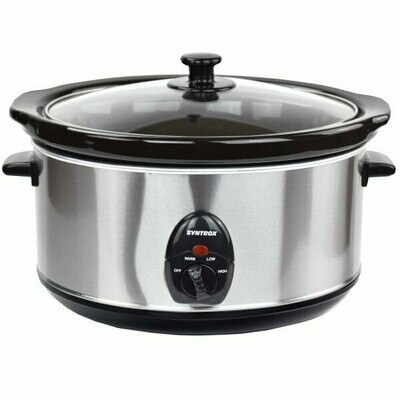 4,5 Liter Edelstahl Slow Cooker mit Warmhaltefunktion 4,5 Liter Edelstahl Slow Cooker mit Warmhaltefunktion