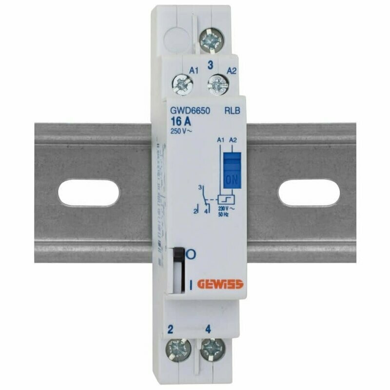 Stromstossschalter für Reiheneinbau 230V 16A Wechsler Gewiss Stromstossschalter für Reiheneinbau 230V 16A Wechsler Gewiss