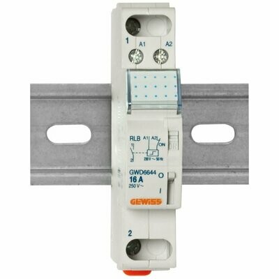 Stromstoßschalter für Reiheneinbau 230V 16A Schließer Gewiss GWD 6644 Stromstoßschalter für Reiheneinbau 230V 16A Schließer Gewiss GWD 6644