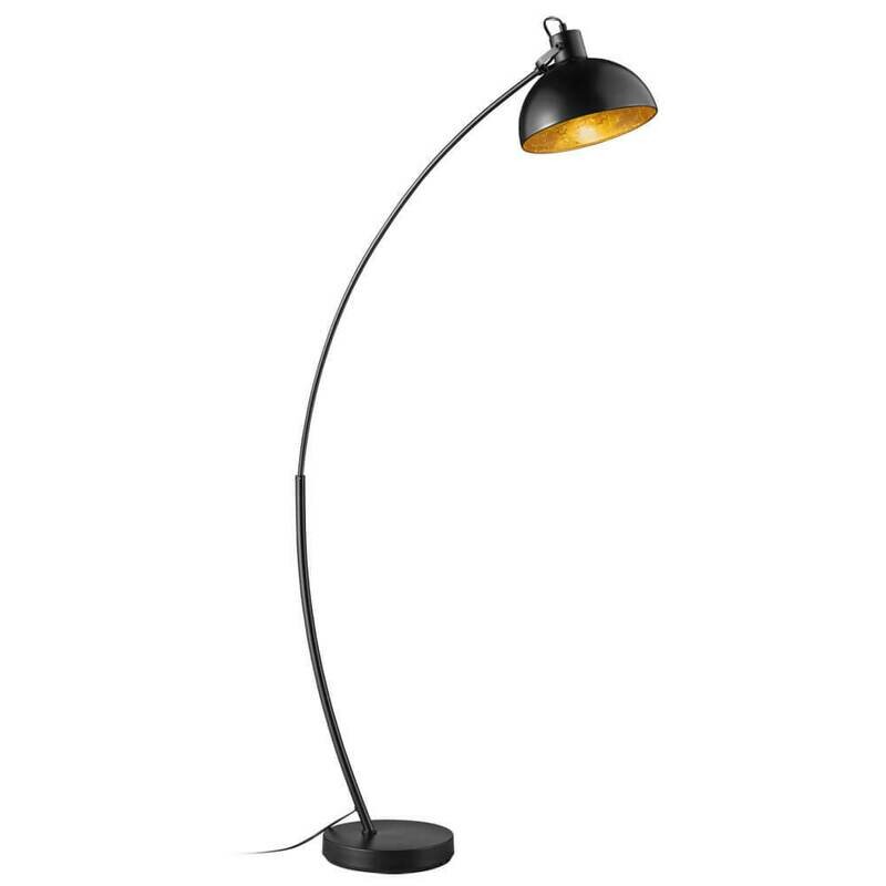 Standleuchte Stehlampe RECIFE schwarz gold E27 max. 60W Höhe 155cm Reality