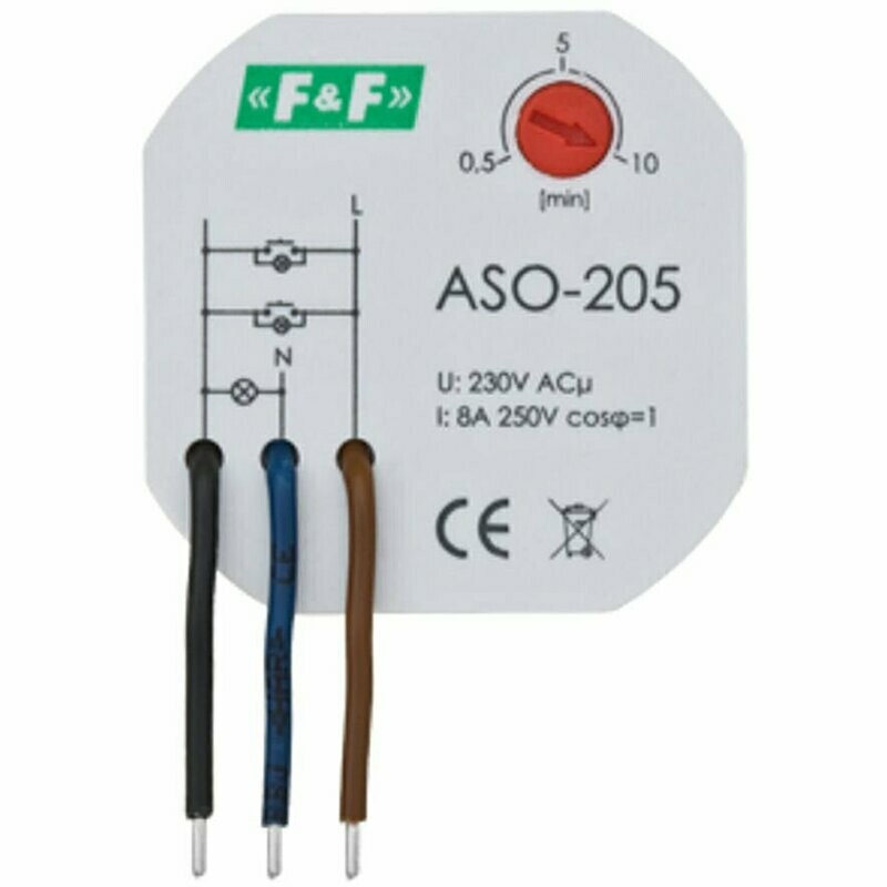 Treppenlichtzeitschalter Unterputz Einbau 230V 10A elektronisch Treppenlichtzeitschalter Unterputz Einbau 230V 10A elektronisch