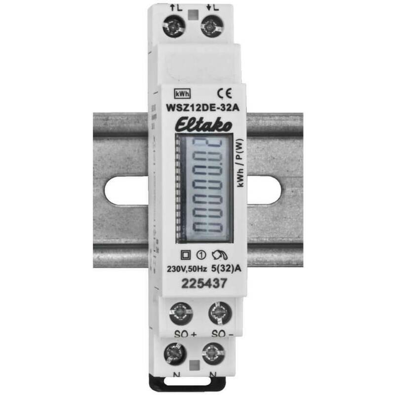 Stromzähler für Wechselstrom einphasig 230V AC (32A) unbeglaubigt ELTAKO WSZ15DE-32 A Stromzähler für Wechselstrom einphasig 230V AC (32A) unbeglaubigt ELTAKO WSZ15DE-32 A