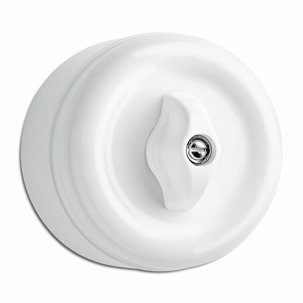 Drehschalter Aus / Wechsel Duroplast weiss Aufputz THPG Drehschalter Aus / Wechsel Duroplast weiss Aufputz THPG