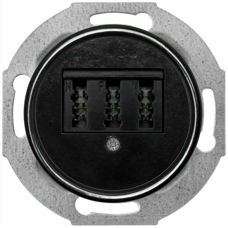 Telefonsteckdose NFN Bakelit schwarz Unterputz THPG Telefonsteckdose NFN Bakelit schwarz Unterputz THPG