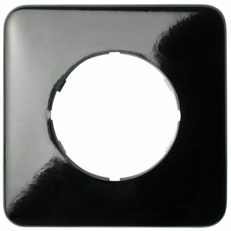 Abdeckrahmen eckig 1-fach Bakalit schwarz für Dimmer THPG Abdeckrahmen eckig 1-fach Bakalit schwarz für Dimmer THPG