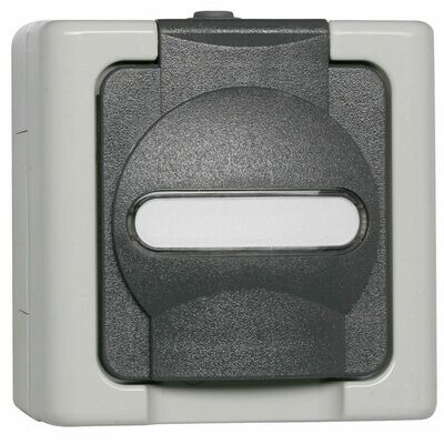 Schutzkontakt-Steckdose mit Klappdeckel IP44 Aufputz Feuchtraum Kopp BLUE ELECTRIC Schutzkontakt-Steckdose mit Klappdeckel IP44 Aufputz Feuchtraum Kopp BLUE ELECTRIC