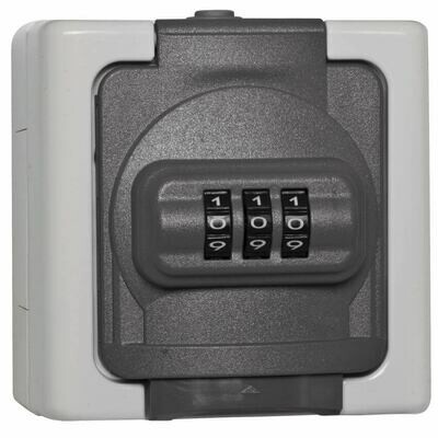 Schutzkontakt-Steckdose mit Zahlenschloss IP44 Aufputz Feuchtraum Kopp BLUE ELECTRIC Schutzkontakt-Steckdose mit Zahlenschloss IP44 Aufputz Feuchtraum Kopp BLUE ELECTRIC