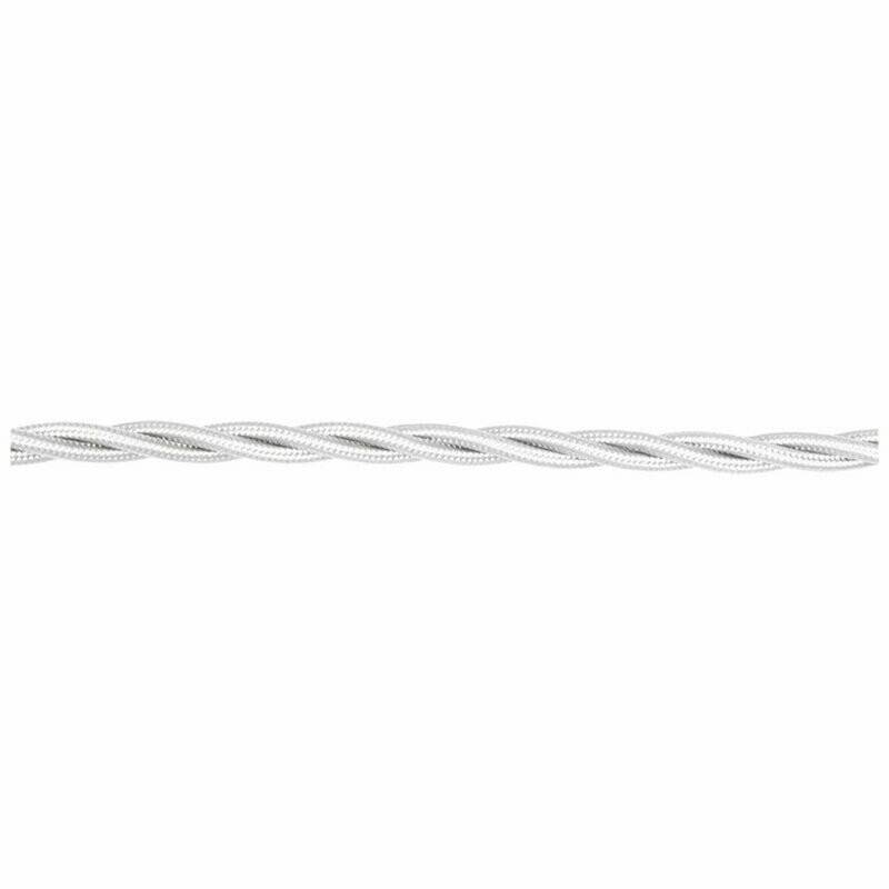 10 m Seiden-Flechtkabel (4,50 €/m) 3Gx1,5 mm² weiss für Serie Atlantis GI GAMBARELLI© 10 m Seiden-Flechtkabel (4,50 €/m) 3Gx1,5 mm² weiss für Serie Atlantis GI GAMBARELLI©