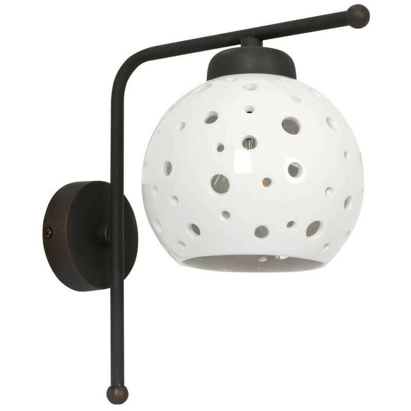 Wandleuchte Wandlampe Keramik weiss glänzend 1 x E27 max. 60W CERAMICHE BORSO Wandleuchte Wandlampe Keramik weiss glänzend 1 x E27 max. 60W CERAMICHE BORSO