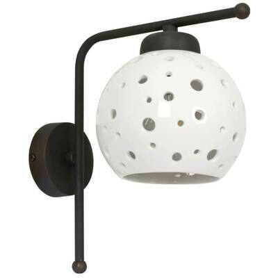 Wandleuchte Wandlampe Keramik weiss glänzend 1 x E27 max. 60W CERAMICHE BORSO