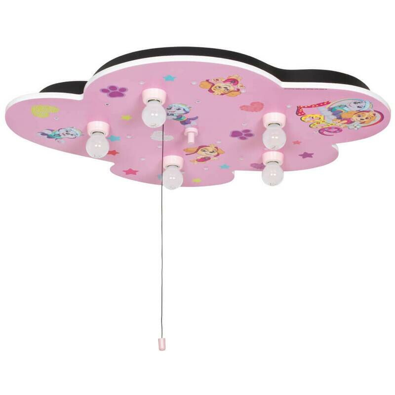 Deckenleuchte Deckenlampe Kinderzimmer PAW PATROL rosa 5 x E14 max. 25W Niermann